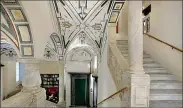  ??  ?? sanctum: Hotel Palazzo Grillo’s marble staircase