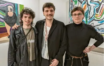  ?? ?? Die drei Künstler: (von links) Linus Lenkeit, Maximilian Dußmann und Paul Decker.