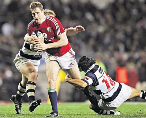  ??  ?? Listen and learn: Will Greenwood realised the value of getting to know your team-mates with the Lions in New Zealand in 2005 (above); (left) Wales legend Jamie Roberts