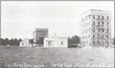  ?? (Submitted photo) ?? These are the two 60-foot-tall buildings that Mr. Kruse built at his mine. They were both destroyed by a tornado.