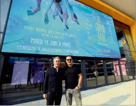  ?? (Photos Valérie Le Parc) ?? Gilles Lellouche au Pathé La Valette, avec son coscénaris­te, Ahmed Hamidi, un des auteurs des Guignols de la grande époque.