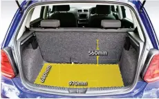  ??  ?? Polo’s boot can take in 280 litres of cargo which is slightly more than the Grand i10 Nios’ boot volume of 260 litres. Polo also has a lower loading lip. No split seats in either
car