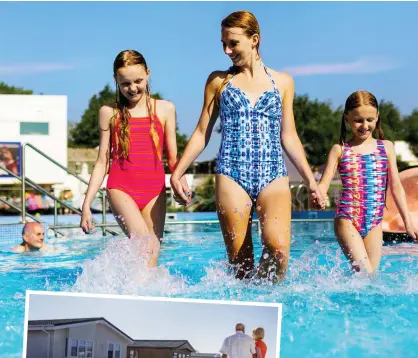  ??  ?? Make a splash: Fun for families but quiet enough for couples