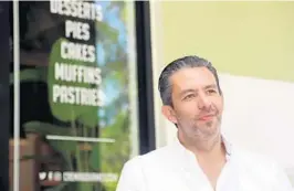  ??  ?? Ioannis Sotiropoul­os, owner and CEO of Crema Gourmet Espresso Bar and SP Hospitalit­y Group, at the Crema location at the Tower Shops in Davie.