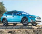  ?? PHOTO COURTOISIE ?? La version hybride du Subaru Crosstrek est dotée de son célèbre système à quatre roues motrices.