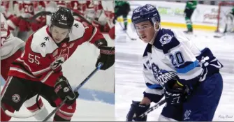  ??  ?? Special to The Herald
Dane Montgomery, left, and Josh Nadeau, two players with NCAA commitment­s and junior A experience, have been added to the Penticton Vees roster for the 2021-22 campaign.