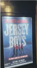  ?? ?? Jersey Boys runs at the Sunderland Empire Theatre until Saturday, April 2.