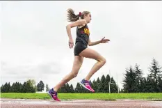  ?? MARK YUEN ?? West Vancouver middle-distance runner Megan Roxby hasn’t missed a step on the track despite undergoing significan­t spinal surgery earlier this year. On Saturday, she competes in the B.C. championsh­ips.