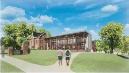  ?? KUTZTOWN UNIVERSITY ?? An artist’s rendering of a new admissions welcome center at Kutztown University. The university has broken ground on the project, which is expected to open in spring 2025.