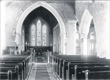  ??  ?? St Mary’s Church in Kennington, circa 1900. The traditiona­l pews pictured give the church a sense of order and arrangemen­t adding to the tranquilit­y of the sacred place.
