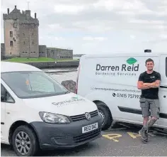  ??  ?? Darren Reid has built up a successful garden services business through sheer hard work and determinat­ion.