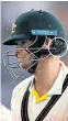  ??  ?? Precaution: Steve Smith wears neck guards after being hit at Lord’s