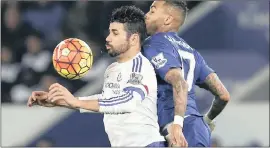  ?? PICTURE: REUTERS ?? Chelsea’s Diego Costa, left, in action.