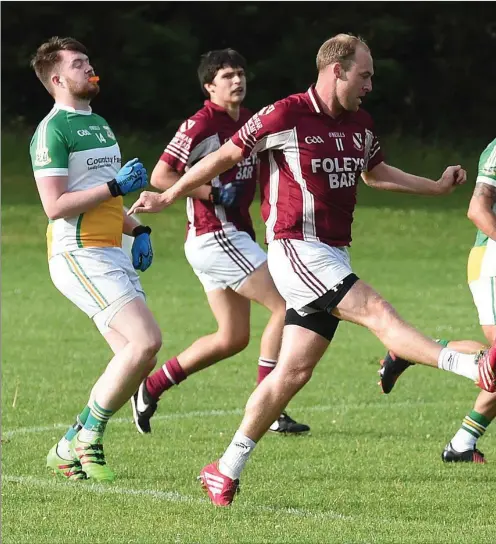  ??  ?? Sean Brazil of Oliver Plunketts on the attack against St Josephs.