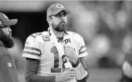  ?? BEN MARGOT/AP ?? Green Bay Packers quarterbac­k Aaron Rodgers said he is confident his team can contend for a title next season.