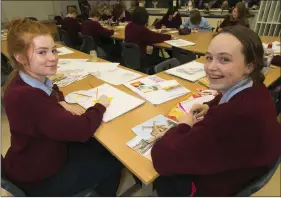  ??  ?? Hannah Cleere and Bridget Nolan in the Art room.