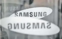 ??  ?? The Samsung logo is seen in Seoul, South Korea. The company said it expected to add 40,000 new jobs over the next three years, in news that will likely bring relief to South Korea’s government which is currently struggling with high youth unemployme­nt. — Reuters photo