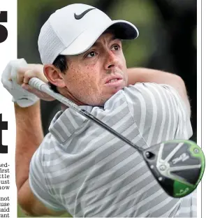  ?? AP ?? Still swinging: McIlroy must win today to stay in the hunt