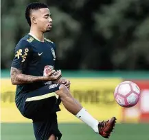  ?? Pedro Martins/MoWa Press ?? Gabriel Jesus será colega de ataque de Neymar na terça (10)