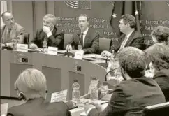  ?? REUTERS ?? Facebook CEO Mark Zuckerberg answers questions about the improper use of users’ data by a political consultanc­y, at the European Parliament, Brussels, May 22, 2018