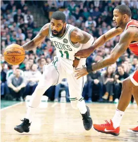  ?? AP FOTO/MICHAEL DWYER ?? SPECIAL NIGHT. Kyrie Irving said Boston’s 26-point comeback against Houston was the most special in his career.