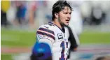  ?? ADRIAN KRAUS THE ASSOCIATED PRESS ?? “We feel like we’ve got a good thing rolling here and we want to play,” Bills quarterbac­k Josh Allen said.