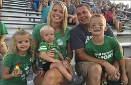  ??  ?? The Ackermann family, from left: Kendall, 4, Colton, 15 months, Jill, Jeff and Bryson, 6.