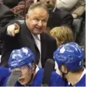  ?? FRED THORNHILL/REUTERS ?? Randy Carlyle finally got his first win on home ice as head coach of the Leafs on Saturday night.