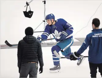  ?? ANDREW FRANCIS WALLACE TORONTO STAR ?? Zach Hyman during a photo shoot on opening of Toronto Maple Leafs training camp. “I think we’re set up real good here for, I don’t know, a five-, seven-year run,” head coach Mike Babcock said of the team.