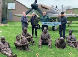  ?? SIMON TROY/SLL ?? With no less than four members of the SR Battle of Britain class amid its fleet, SLL has supported the BoB Museum at Hawkinge by donating a replica nameplate for No. 34069 Hawkinge to the collection there.