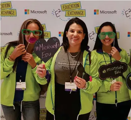  ?? MICROSOFT PARA LN ?? Marcela López, Mary Paz Hernández y Poulette Díaz, maestras del Colegio Anglo Americano, viajaron a Francia en abril anterior.