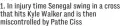  ?? ?? 1. In injury time Senegal swing in a cross that hits Kyle Walker and is then miscontrol­led by Pathe Ciss