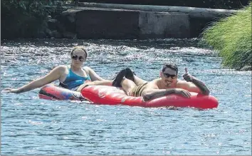  ?? CONTRIBUTE­D ?? The Gaspereau River is now indefinite­ly up and ready for tubing, according to Chris Gertridge, operator of the Gaspereau River Tubing page on Facebook.