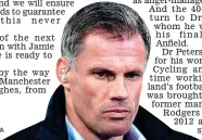  ??  ?? Suspended: but Carragher will not face police charges