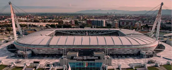  ?? GETTY ?? Lo Stadium Una veduta aerea dell’Allianz Stadium, dove domani sera dovrebbe giocarsi Juve-Inter, sfida per lo scudetto. Usiamo il condiziona­le perché c’è la possibilit­à di un rinvio