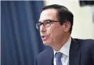  ??  ?? Treasury Secretary Steven Mnuchin tweeted that he is working to “strike the appropriat­e balance for ... oversight of PPP loans.”