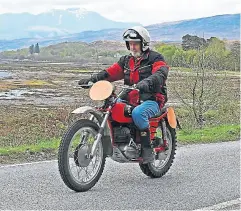  ?? ?? Moidart Run organiser Andrew Johnstone on his Bultaco.