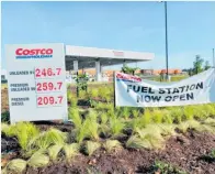 ?? ?? The new Westgate Costco has launched its petrol station with very special opening prices.