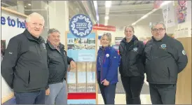  ?? ?? Club members at Tesco Mitchelsto­wn launching Blackwater Search and Recovery unit’s participat­ion in the Community Fund: Noel Hayes (fundraisin­g officer), Moss Carroll (chairman), Rachel (Tesco Mitchelsto­wn), Louise Feeney (PRO) and Ken Barry (secretary).