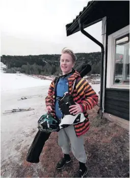  ??  ?? PÅ BESØK: Det var første besøket til Johannes Scherpen (16) fra Hedmark, som forteller at han likte seg i bakken.