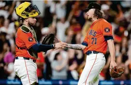  ?? Eric Christian Smith/Associated Press ?? Astros closer Josh Hader’s save Friday night against the Brewers gave him at least one save against all 30 teams, a feat only 18 other pitchers have accomplish­ed.