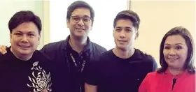  ??  ?? Deo Endrinal, Laurenti Dyogi, Aljur Abrenica ug Cory Vidanes