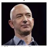  ?? FOTO AFP ?? Jeff Bezos is nu 200 miljoen euro meer waard dan Microsofto­prichter Bill Gates.