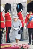  ??  ?? Britain’s Queen Elizabeth II during a ceremony to mark her official birthday at Windsor Castle, Windsor, England, Saturday, June 12, 2021. In line with government advice The Queen’s Birthday Parade, also known as Trooping The Colour, will not go ahead in its traditiona­l form. (AP)
