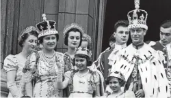  ??  ?? Lady Ursula, third from left, on the balcony at George VI’s coronation.