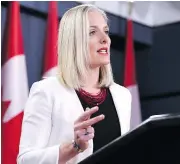  ?? JUSTIN TANG / THE CANADIAN PRESS FILES ?? No province has responded to Environmen­t Minister Catherine McKenna’s end-of-March carbon deadline.