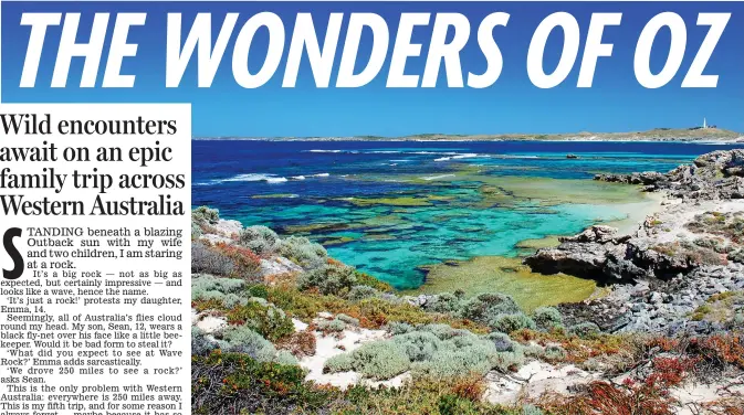  ??  ?? Natural beauty: Rottnest Island, 11 miles off the coast of Perth. Inset: A native marsupial quokka