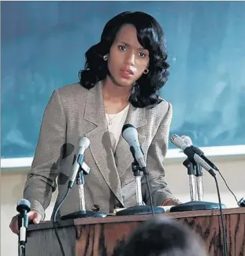  ?? Frank Masi HBO ?? ANITA HILL (Kerry Washington) is portrayed as an example of conviction in HBO’s “Confirmati­on.”