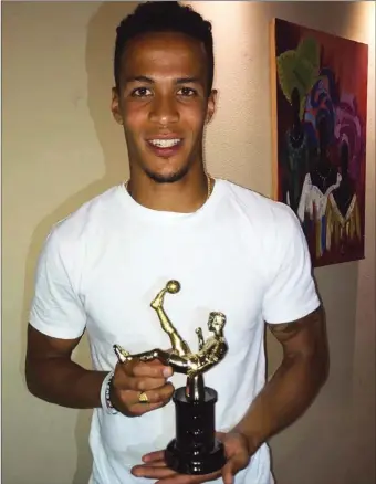  ??  ?? Super Eagles player, William Troost-Ekong won the Defender of the Year at the 2016 Pitch Awards ceremony which held in Uyo at the weekend