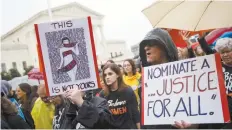  ??  ?? Protestas contra la nominación del juez Brett Kavanaugh.